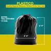 Plastico Extra Tall Kitchen Trash Bags - 18 Gallon, Black,
