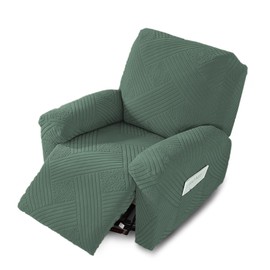 NORTHERN BROTHERS Oversized Recliner Cover - Lazy Boy Recliner Covers That Stay in Place, 4 Pieces Large Recliner Chair Covers 1 Seater, Light Green