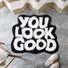 KOEXM You Look Good Bath Mat Black Bathroom Rugs Funny