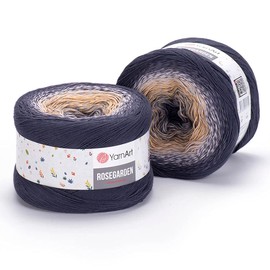 Yarn Art Flowers Rosegarden 100% Cotton 250gr 8.80 oz 1094yds Multicolor Cotton Yarn Rainbow Crochet Yarn Spring Summer (323)