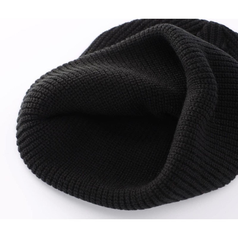 Connectyle Unisex Men's Ribbed Knit Hat Fall/Winter Knit Cap Fold-over