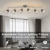 WILON Track Lighting Fixtures, 6-Light Brushed Nickel Flush Mount Track