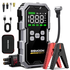 Jump Starter with Air Compressor, 7000A 26800mAh 150PSI Portable Car Battery Jump Starter (All Gas/10.0L Diesel), Jump Box Portable Jumper Cables with 3.4" LCD Display, 2 Lights