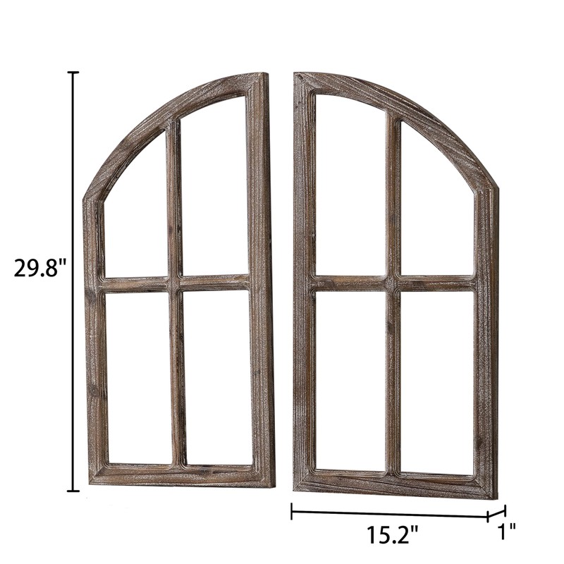 Sintosin Farmhouse Window Frame Wall Decor 30 Inch, Set of