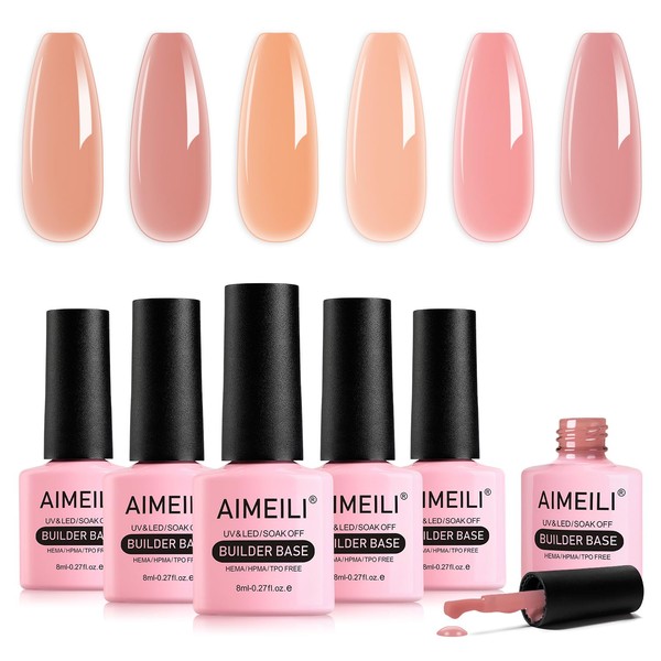 AIMEILI 8 in 1 Nagellack Builder Base Set 8ml 6