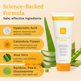 Rejuvaskin Skin Recovery Cream with Aloe Vera, Cooling Moisturizing Cream for Dry, Itchy & Sensitive Skin, 100 ml