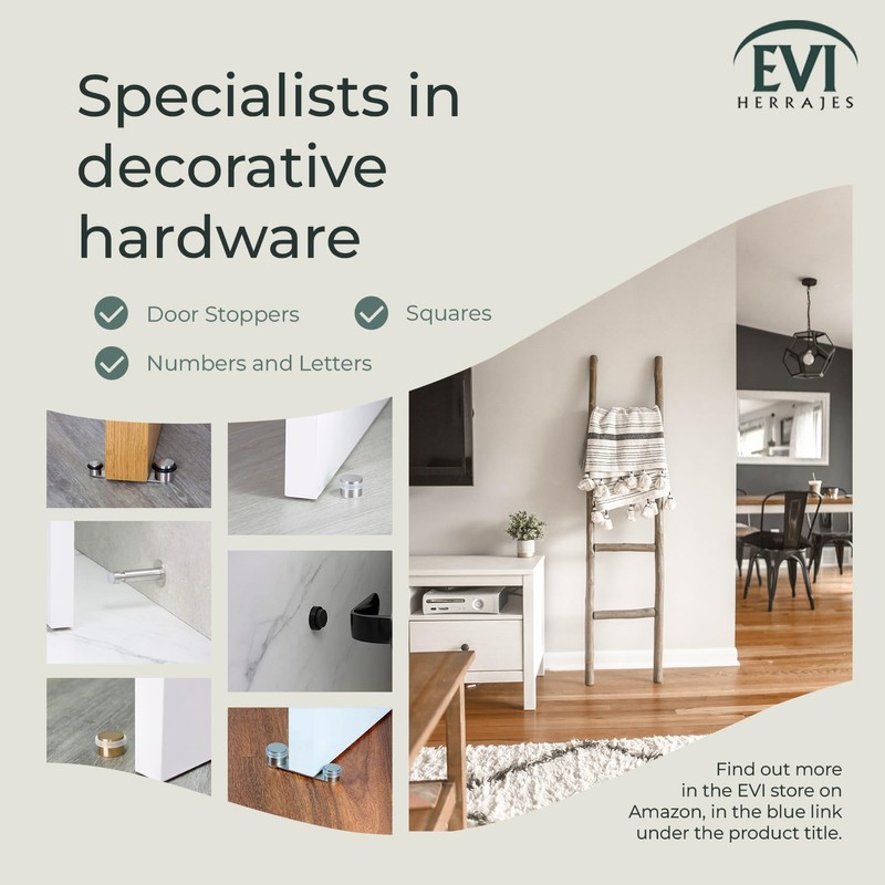 EVI Door Stoppers | Stainless Steel Door Handle Stopper -