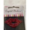CRYSTAL STICKERS GEMSTONES MULTI-SIZE LIPS RED LIPS RUBY RED LIPS