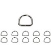 Ganzoo D Ring Made of Steel, Set of 10, 22