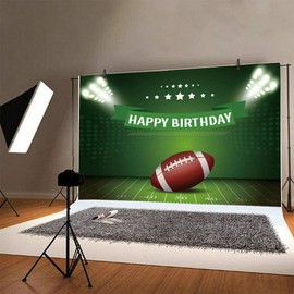 Superbowl Party Decorations 2023, Football Backdrop for Birthday Party Decorations, Fantasy Football Theme Birthday Photo Props Background for Boy's American Football(5X3ft)