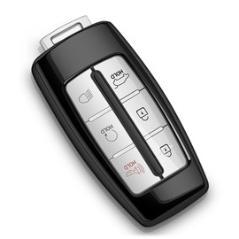 Tengare Genesis Key Fob Cover Car Key Protector Case Key Chain Holder Accessories Black