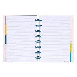 Talia Discbound Notebooks, Planner, Customizable, (Fireworks Deep Lake with DLB Discs, Junior (5.5in x 8.5in))