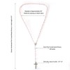 Nazareth Store Light Pink Crystallized Beads Rosary Necklace Holy Soil