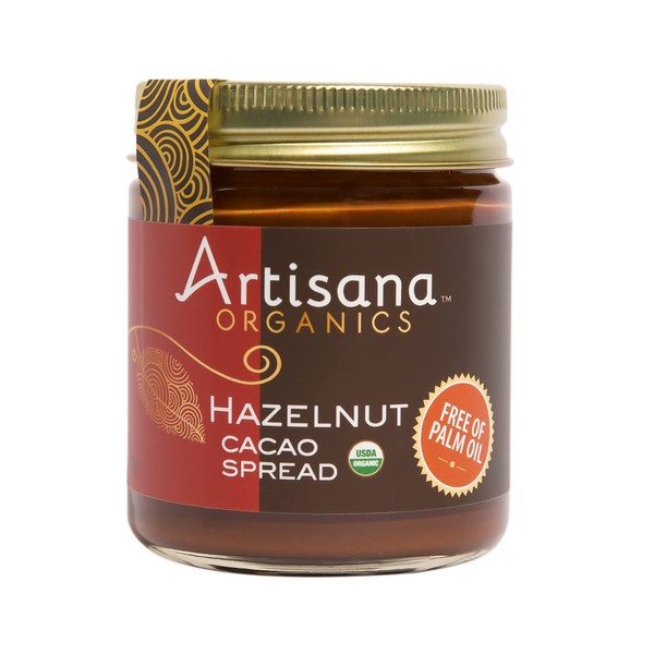 Artisana Organics Hazelnut Cacao Spread, 8 oz | No Palm Oil, Sweetened with Coconut Sugar