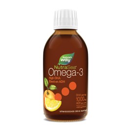 Nature’s Way NutraSea DHA Juicy Citrus 200 mL - Omega‑3 Líquido con DHA para Soporte Neuronal y Salud Cognitiva en Sabor Cítrico