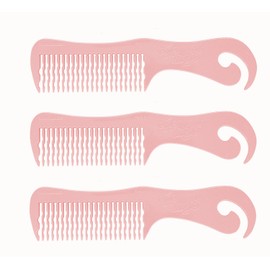 Willie Morrow Hair Comb 3 pieces Pink, made in USA, hair detangler, adults and kids, no more tangles, hair styling, professional, set, kit, hair stylist
