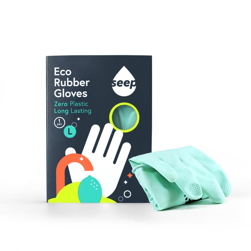 SEEP Eco Large Rubber Gloves - 3 Pack - Kitchen