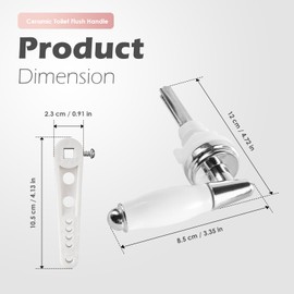 Ceramic Toilet Flush Handle, Traditional Victorian Style Toilet Handle Replacement, Handles Flush Lever for WC Tank
