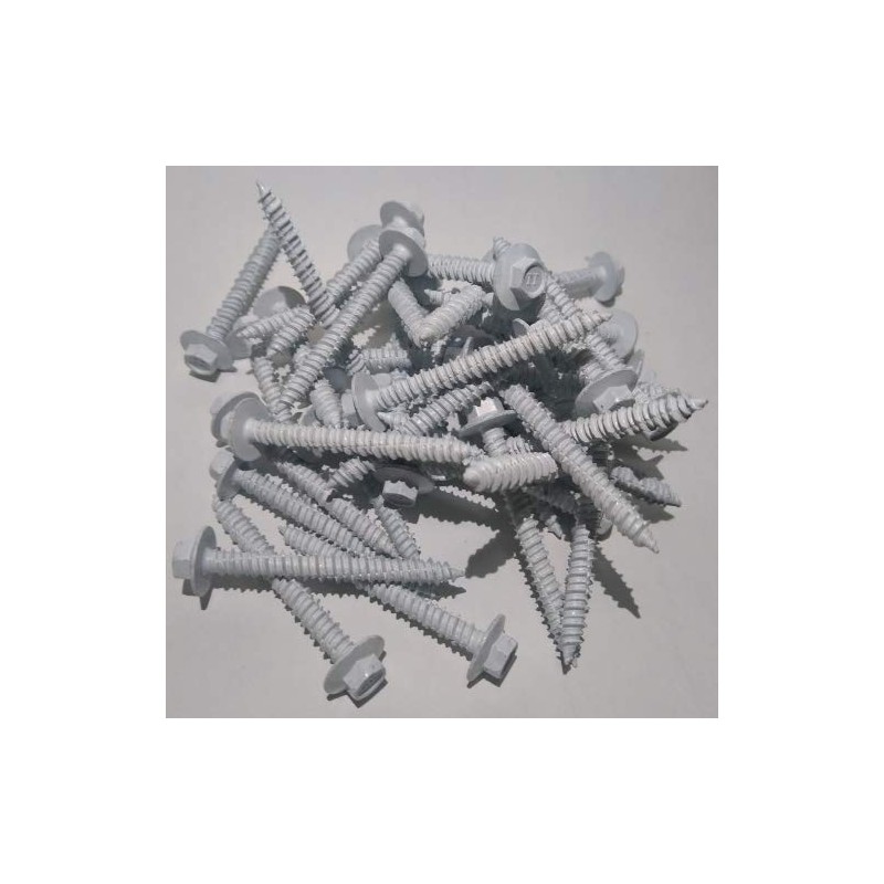 Shorpioen 100-Pack 1/4 x 1-3/4" Hex Flanged Concrete Screw White