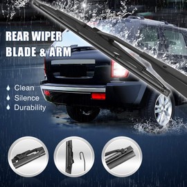 X AUTOHAUX Car Rear Windshield Wiper Blade Arm Set for Jeep Patriot 2.0L 2.4L 2007-2016 11 Inch