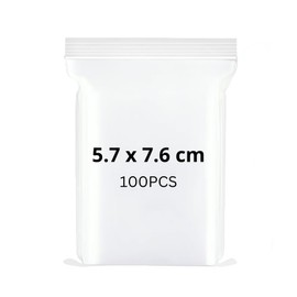 100pcs Resealable Clear Plastic Bags For Packaging, Food, Storage | Heavy Duty Durable Sealed Zip Lock Grip Seal Clear Bags - Small, Big or Large, 2.25x3 inches (5.7 x 7.6 cm)