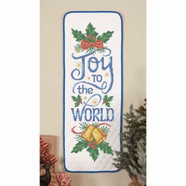 Herrschners Joy to The World Wall Hanging Stamped Cross-Stitch Kit