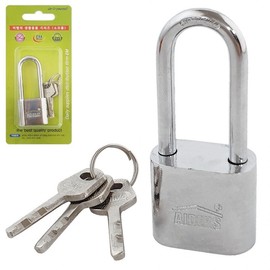 EM Long Shackle Padlock (2465) Key Lock Lock 2ea