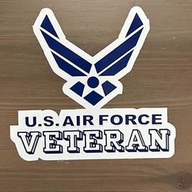 US AIR Force Veteran Bumper Sticker Clear Background