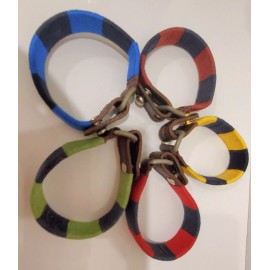 Hollister Set of 5 UNISEX bracelets VARIETY OF COLOR bangs blue RED burgundy color new