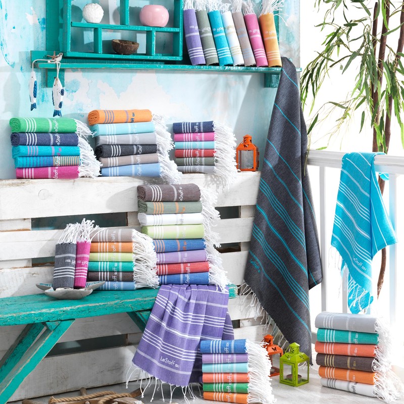 LeStoff Hammam Towel - 100% Organic Cotton, 95 x 180