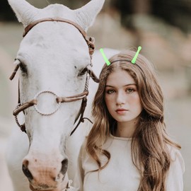 jojofuny Luminous Alien Headband Make Up Headband Ears Headpiece Christmas Headpiece Cute Women's Hair Accessories Children Girls Carnival Party Cosplay Costume Accessories