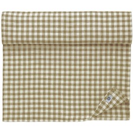 Linen & Cotton Table Runner Fabric Table Decoration Table Linen Estella - 100% Linen, White / Beige (40 x 250 cm) Checked Runner Table Dining Table for Kitchen House Country House Festival Event