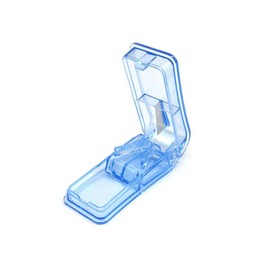 Generic Coupe-comprimés, coupe-pilules pour petits pilules, trancheuse de médicaments de sécurité avec prise en V pour couper facilement les pilules, avec étui pour diviser les pilules, HN-340