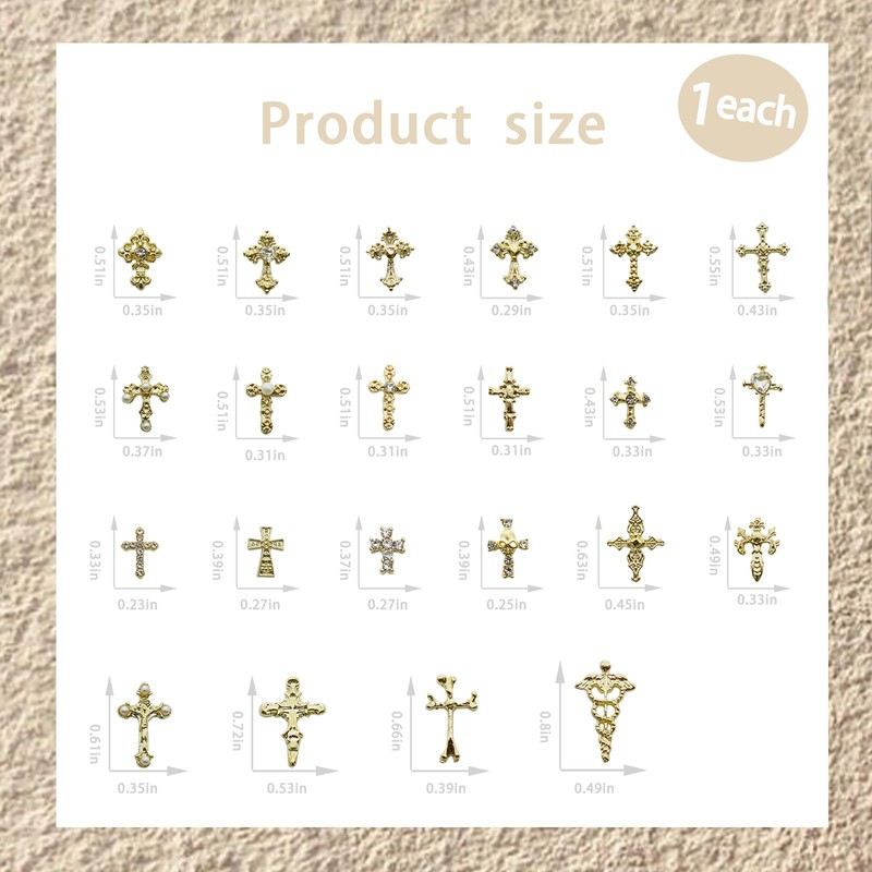 Yudisho 22 piezas de adornos de uñas en forma de
