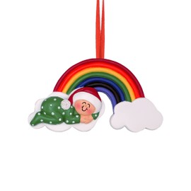 Baby Under Rainbow - Babies First Christmas Ornament Baby Christmas Tree 2024 Rainbow Ornaments by Elves