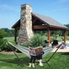 JUNELILY 9' Double Cotton Hammock with Space Saving Steel Stand