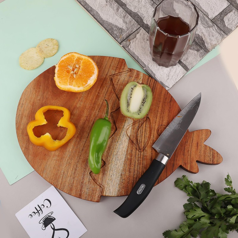 Affinity Decor Easter Egg Shaped Wooden Serving Board, Wood Cutting