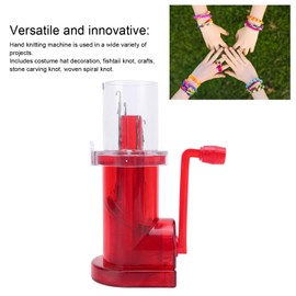 Handoperated Knitting Machine, Household Easy Knitting Tool Hand Spool Knitter for Beginners, Mini Hand Operated Knitting Machine for Scarf Bracelet Weave Sewing