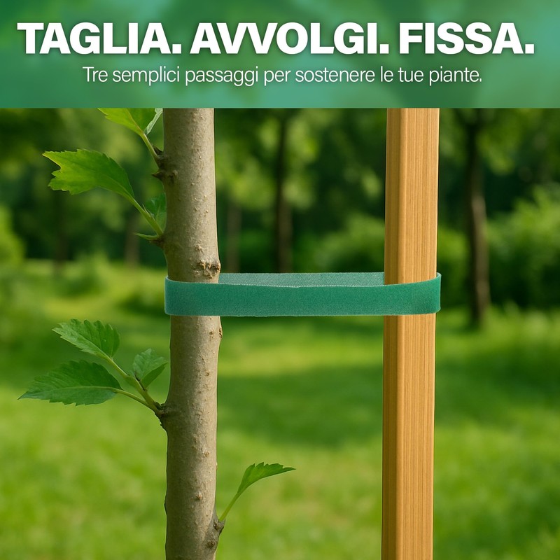 STOWBERRY Fascette per piante rampicanti, rotolo da 10 m x