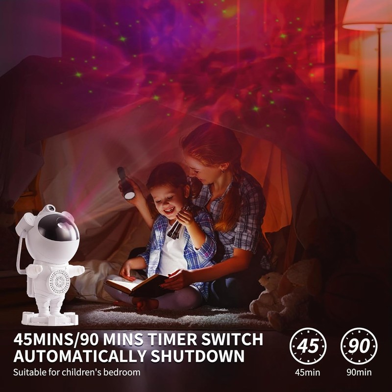 Cienxuan Astronaut Projector Star Night Light for Bedroom with Bluetooth