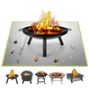 Fire Pit Mat ZITFRI 100x100cm Square Fireproof Mat Grill Mat,
