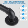 Rectoo Pipe Stair Handrail, 8 Ft Metal Staircase Handrail, Black
