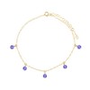 Tanzanite Bead Drop Anklet in 14k Gold Fill