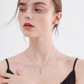 VENACOLY Ballerina Necklaces 925 Sterling Silver Heart Ballet Pendant Dancer Necklace Dance Recital Jewellery for Women Ballet Dancer