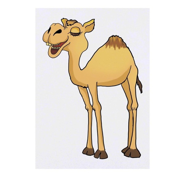 'Happy Camel' Temporary Tattoo - Water Resistant, Skin-Safe, Non-Toxic Transfer