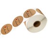 2" Inch Round Natural Kraft Handmade with Love Stickers /
