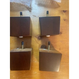 Lazboy 4Pc Wooden Furniture Legs 3” Sofa Legs Square Couch Legs Brown LAZBOY NEW