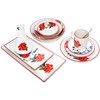 Lashuma Spoon rests, colourful poppy, set of 2 cutlery shelves,