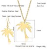 RUIZHEN Stainless Steel Tropical Palm Coconut Tree Beach Pendant Necklace