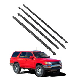 Window Trim Seal, Compatible with 1996-2002 Toyota 4Runner, Window Molding Weather Stripping Belt Set, OE# 68161-35010, 68162-35010, 68163-35010, 68164-35010, Door Weatherstrip Rubber Moulding (4PCS)